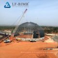 Estrutura de aço de grande extensão Melhor projeto Dome Dome Space Shed telhado Armazenamento de carvão